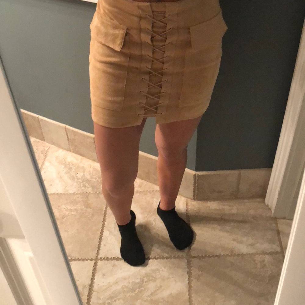 mini skirt tan - Picture 4 of 4